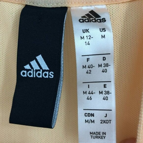 Adidas Originals peach mesh illusion neck  short sleeve cropped t - shirt Med - Picture 5 of 15